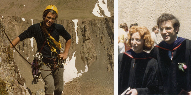 Colorado mountain climbing & public school graduation